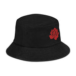 Load image into Gallery viewer, Get that summer vibe with our Black and Rose Bucket Hat. This trendy piece is a must-have for any streetwear or casual collection. Get the look today! 
