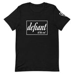 Load image into Gallery viewer, Our Defiant tee is perfect for anyone who is not ready to back down from the challenges of the day. Feel confident and tackle one obstacle at a time with our soft and lightweight tee with the right amount of stretch. It&#39;s comfortable and flattering for both men and women.
