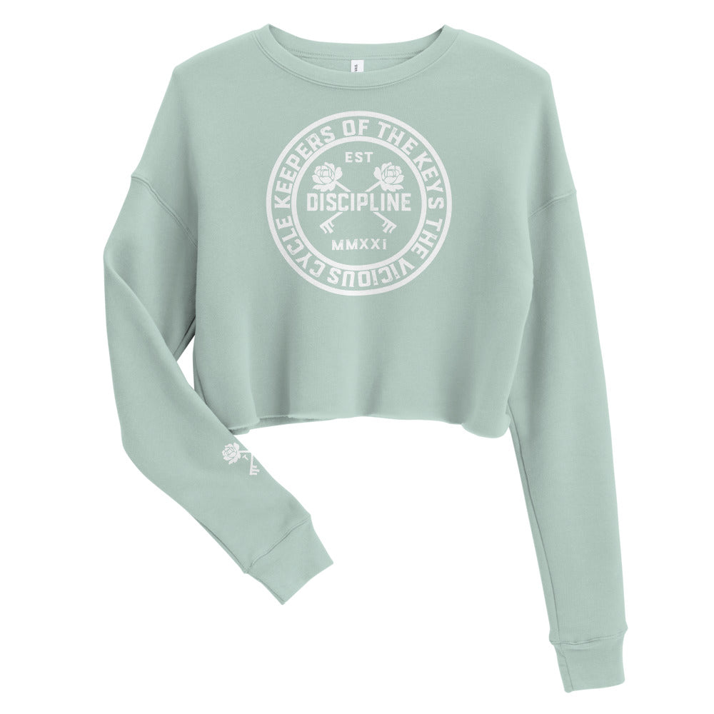Our Women's Discipline Cropped Sweatshirts are here just in time for Fall weather! This cute and sassy athleisure piece is perfect to keep you warm and ready to work! 